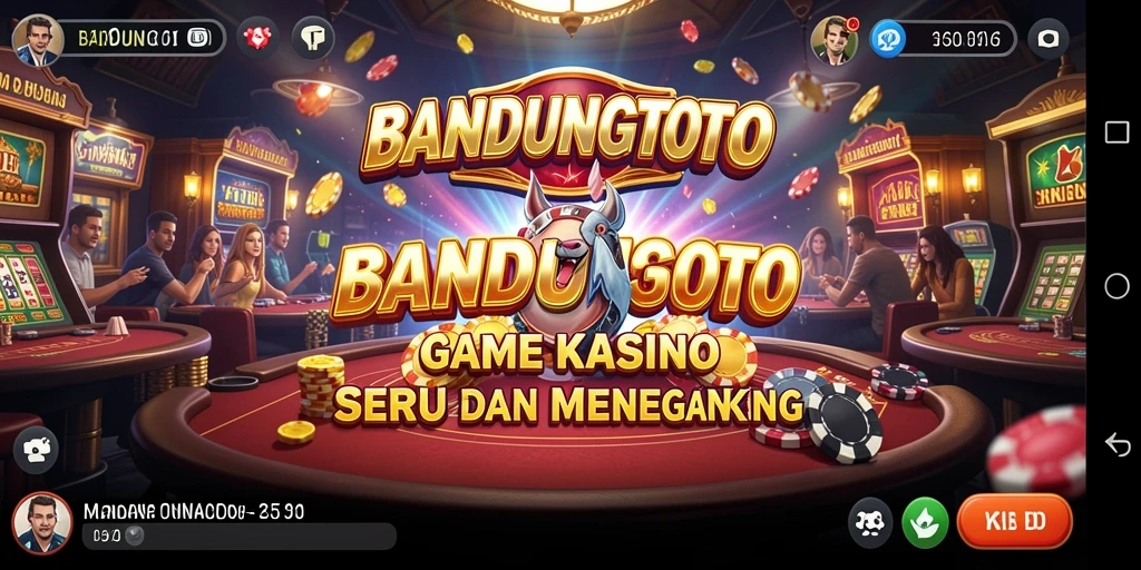 Tampilan gameplay menarik dari BANDUNGTOTO di dalam aplikasi Kasino.