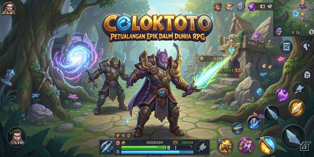 Screenshot gameplay <strong>COLOKTOTO</strong> menampilkan aksi seru dalam pertarungan RPG.