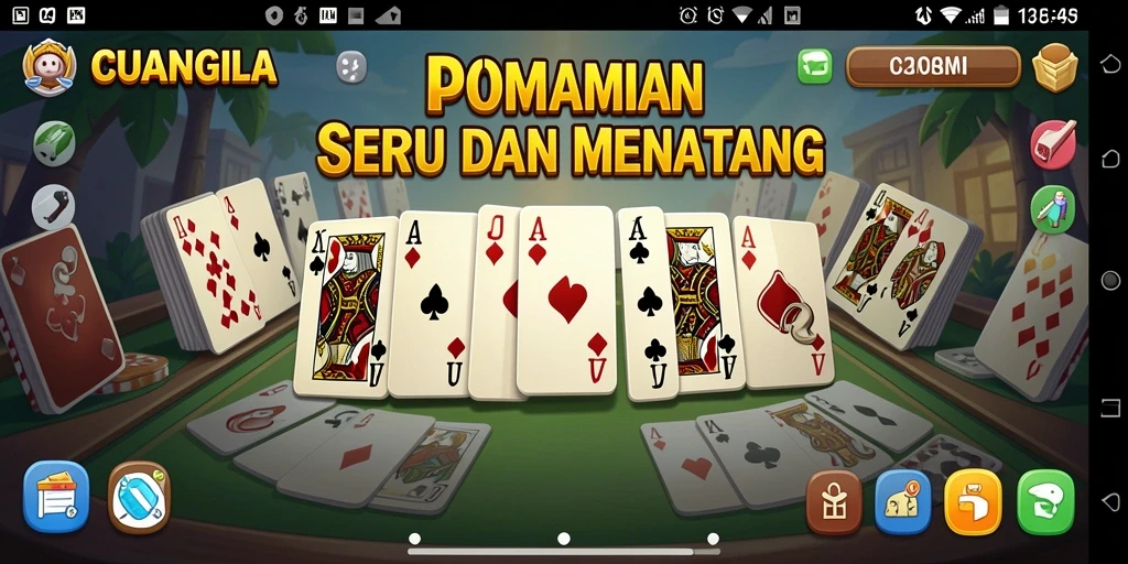 Tampilan gameplay Domino CUANGILA yang seru dan interaktif.