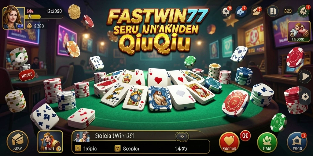 Tampilan menarik dari gameplay QiuQiu FASTWIN77 yang seru.