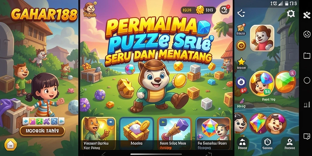 Tampilan gameplay yang penuh warna dan menantang di GAHAR188.