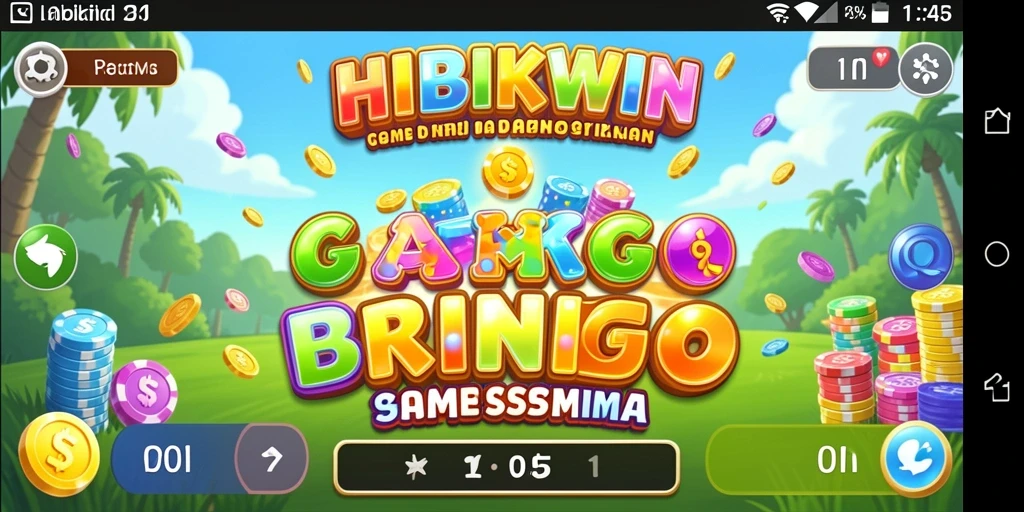 Tampilan gameplay HIBIKWIN yang penuh warna dan menarik.
