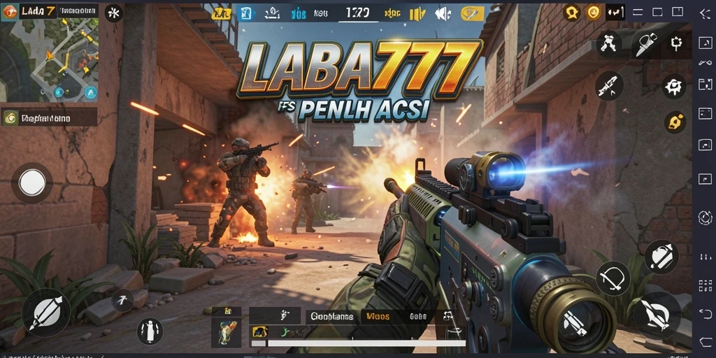 Tampilan menarik dari gameplay LABA777 dengan aksi FPS intens.