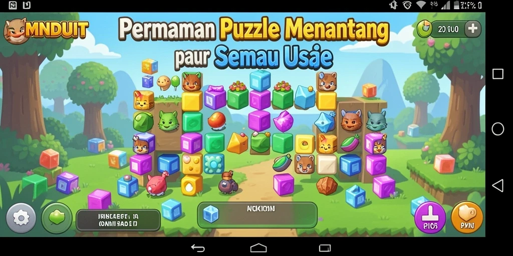 Screenshot MNDUIT menampilkan gameplay puzzle menarik dan seru.