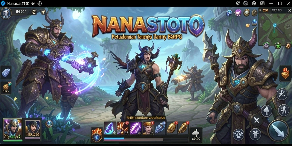 Gameplay NANASTOTO menunjukkan petualangan epik dalam dunia MMORPG.