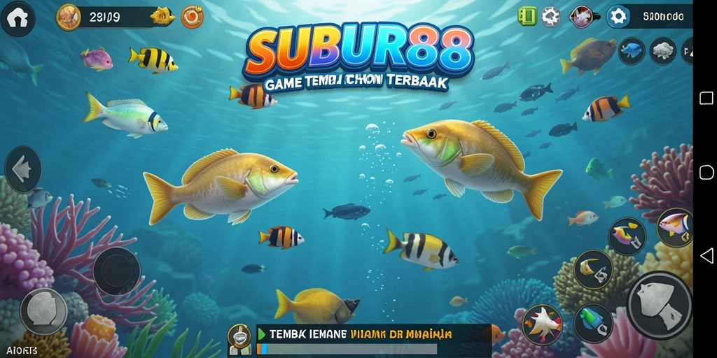 Gameplay seru Tembak Ikan di SUBUR88 menunjukkan aksi menembak ikan.
