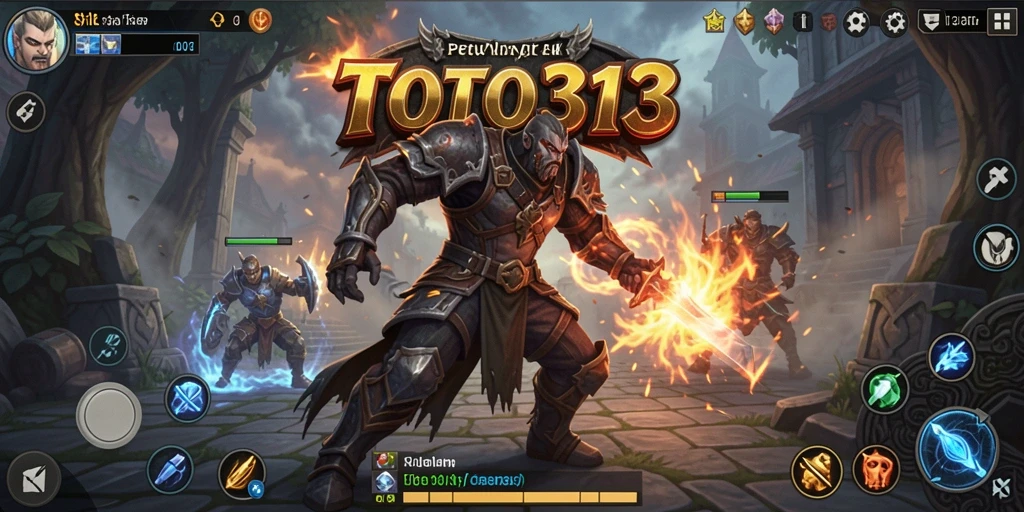 Tangkapan layar gameplay TOTO313 menunjukkan pertarungan seru dan karakter yang dinamis.