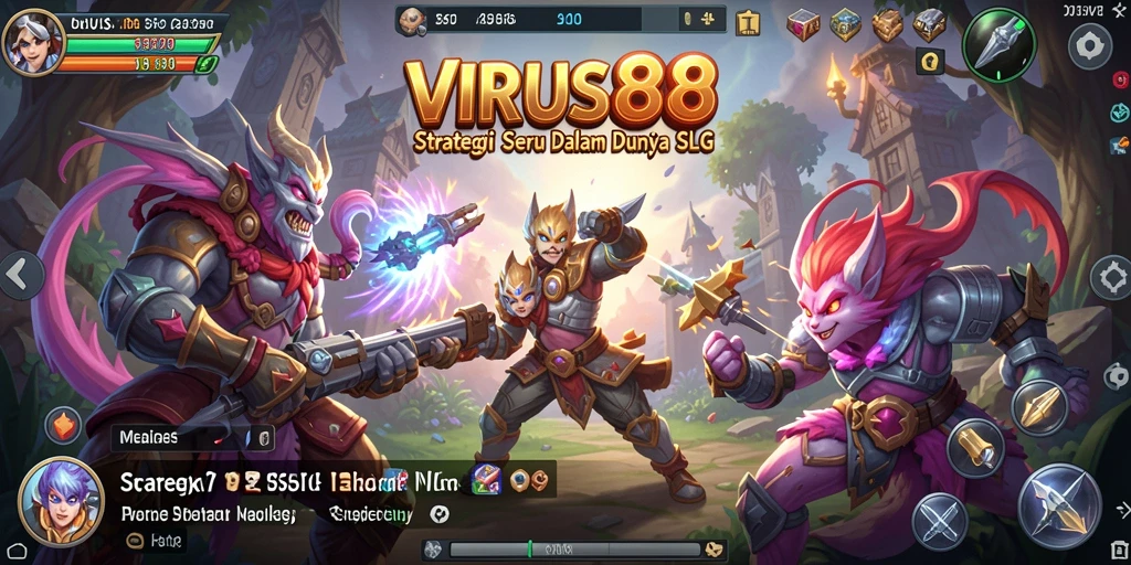 Screenshot utama menampilkan aksi dan strategi dalam gameplay VIRUS88.